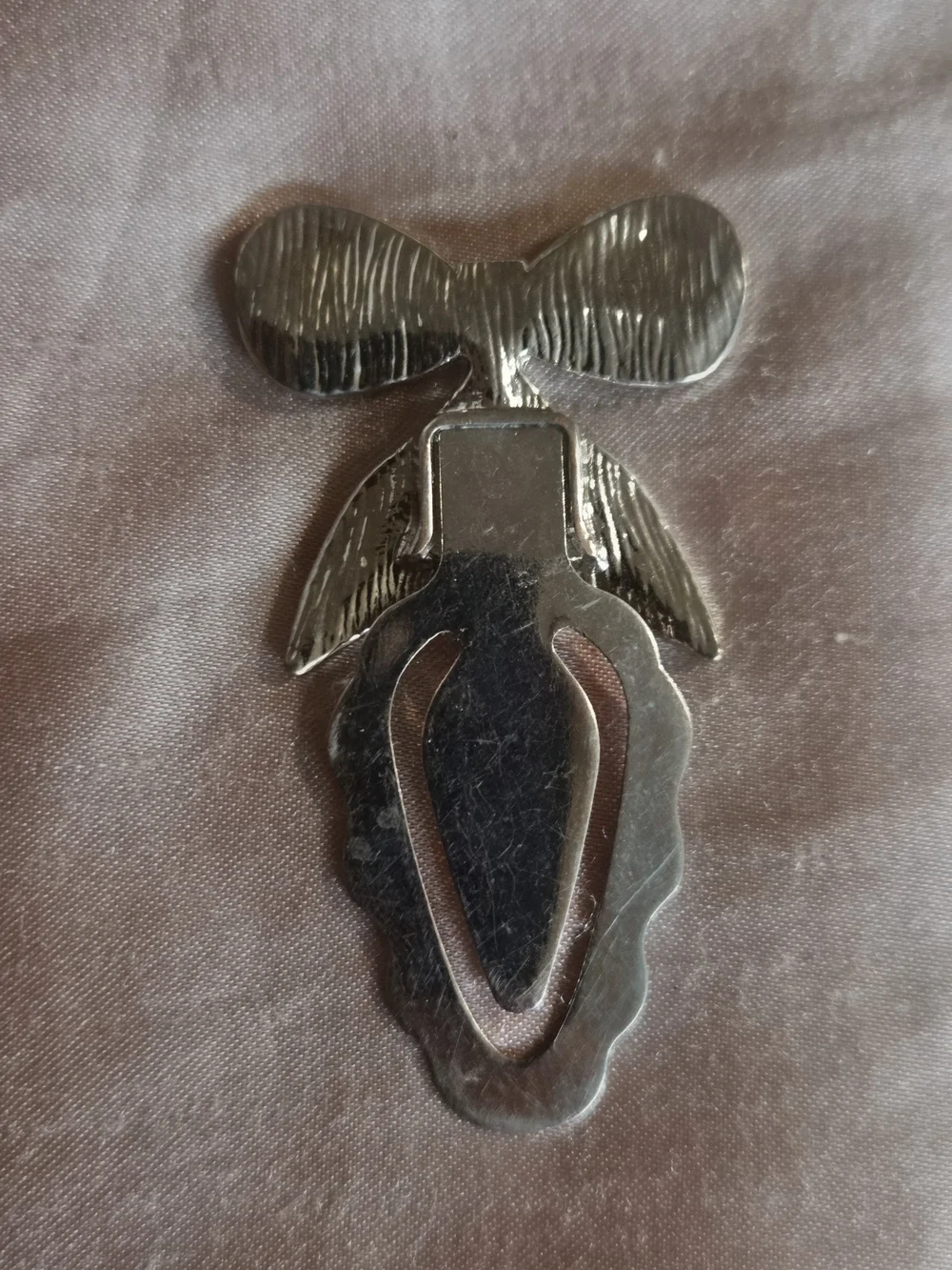 Vintage Silver Tone Brooches and Bookmark Lot Of 4